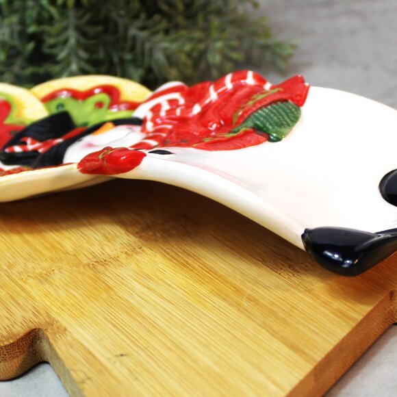 2009 Fitz and Floyd Sugar Coated Collection Christmas Snowman Spoon Rest - Picture 2 of 7